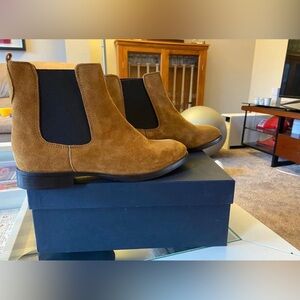 Women’s Tan Suede Chelsea Boots